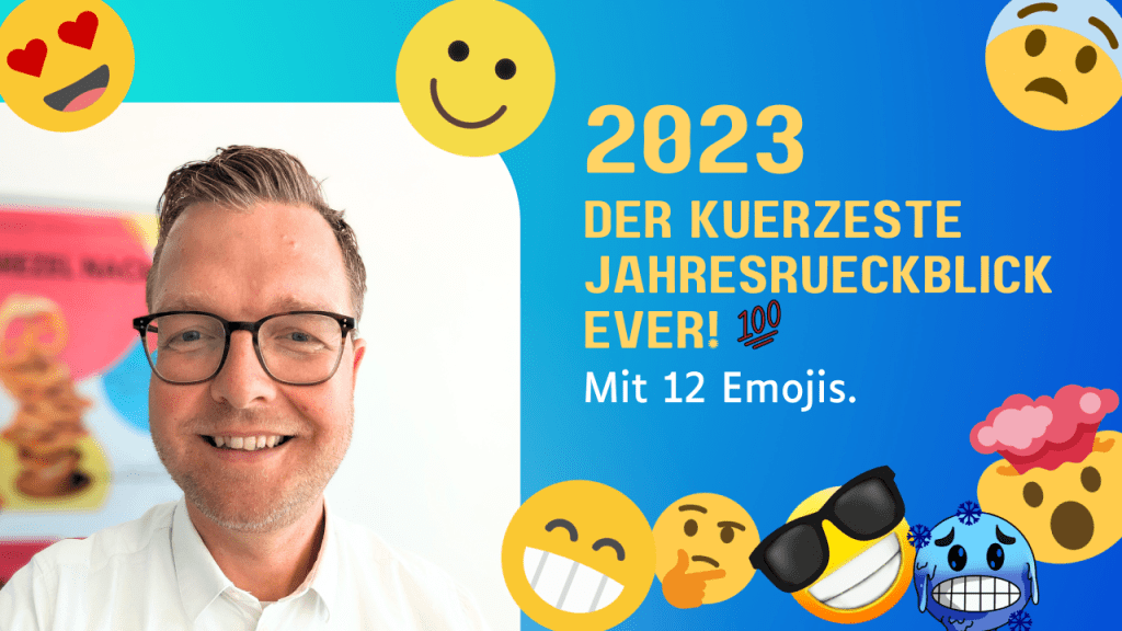 2023: Der kürzeste Jahresrückblick ever. In 12&nbsp;Emojis.